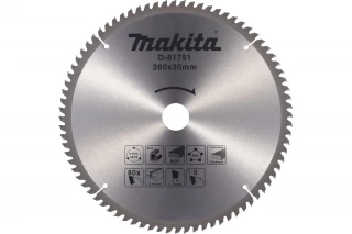 Диск пильный универсальный для алюминия/дерева/пластика 260x30 мм, 80T Makita D-81751