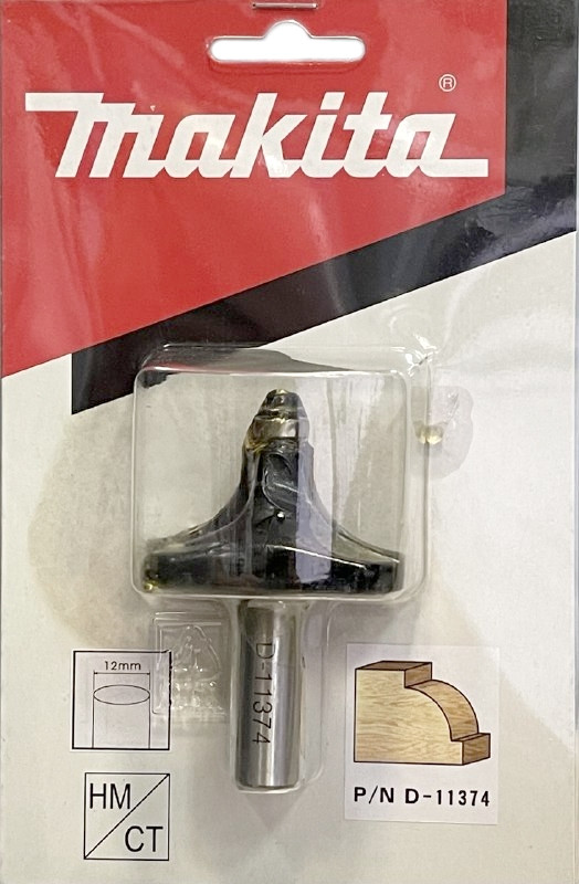 Кромочная калевочная фреза Makita 12.7R, 50.8х25.4, S12, 2T (D-11374)