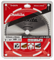 Диск пильный универсальный для алюминия/дерева/пластика Makita, 305x30x2.8/2 мм; 80 зубьев (D-65676)