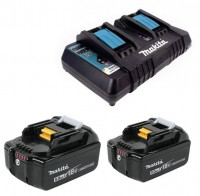Набор из 2х АКБ Makita BL 1850 5 Ач и двойного зарядного устройства DC18RD (19RD50-2)