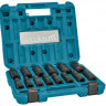 Набор ударных головок Impact Black Makita 1/2, 14 шт Makita E-16586