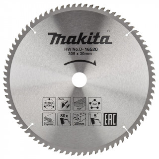 Диск пильный для алюминия Makita, 305x30х2.2, 80 зубьев (D-16520)