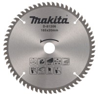 Диск пильный универсальный Makita для алюминия/дерева/пластика 165x20 мм, 60 зуб (D-81206)