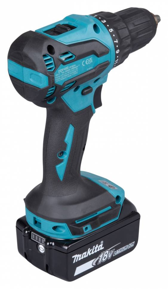 Аккумуляторная ударная дрель-шуруповерт Makita DHP490F005 18V, 50Нм (1*3Ач, медленное ЗУ) Аккумуляторная ударная дрель-шуруповерт Makita DHP490F005 18V, 50Нм (1*3Ач, медленное ЗУ)