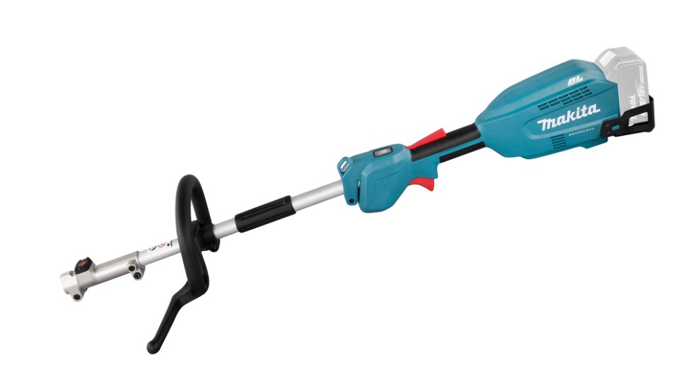 Аккумуляторный комбимотор Makita DUX18Z + Насадка снегоуборщик (лопата) SN400MP + Аккумулятор BL1860B + зарядное устройство DC18RC