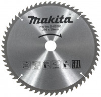 Диск пильный для дерева Makita, 260x30х1,8 60 зубьев (D-65383)
