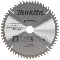 Диск пильный для дерева Makita, 235x30х1,6 60 зубьев (D-51471)