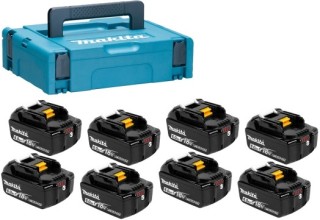 Набор аккумуляторов BL1860B  8 шт в кейсе MakPac Makita (1915A2-5)