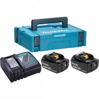 198310-8 Набор 2 аккумулятора Makita BL 1840B 4 Ач и Зарядное устройство DC 18 RC в MakPac