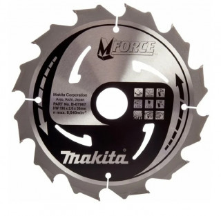 Диск пильный Makita M-Force, 190х30х2мм, 12 зуб,для дерева B-07967