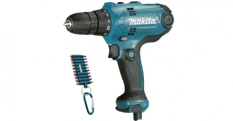 Дрель-шуруповёрт Makita DF0300X3 сетевая - выгодная цена, купить с ...