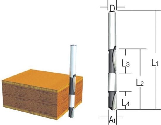 Фреза для окантовки, 3 лезвия Makita D-09341