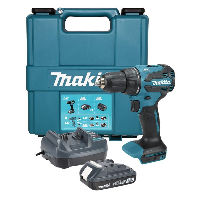 Аккумуляторная дрель-шуруповерт 18V, 50Нм Makita DDF490WV (1* LXT Basic 2Ач, ЗУ)